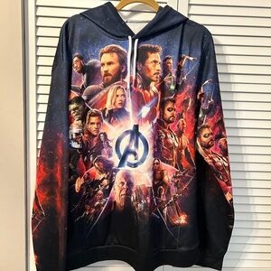Source Unknown Avengers Graphic Hoodie - Black and Red